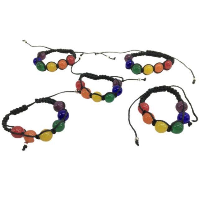 PRIDE - PULSERA BOLAS GRANDES BANDERA LGBT - Sensuana.es