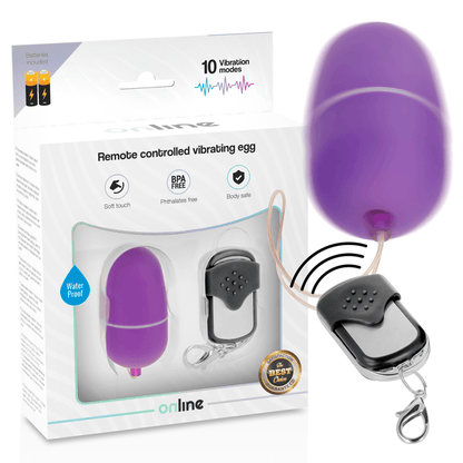 ONLINE - HUEVO VIBRADOR CONTROL REMOTO M LILA - Sensuana.es