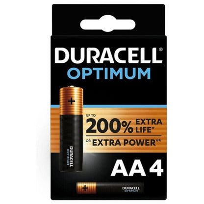 DURACELL - OPTIMUM 200 PILA ALCALINA AA LR6 BLISTER*4 - Sensuana.es