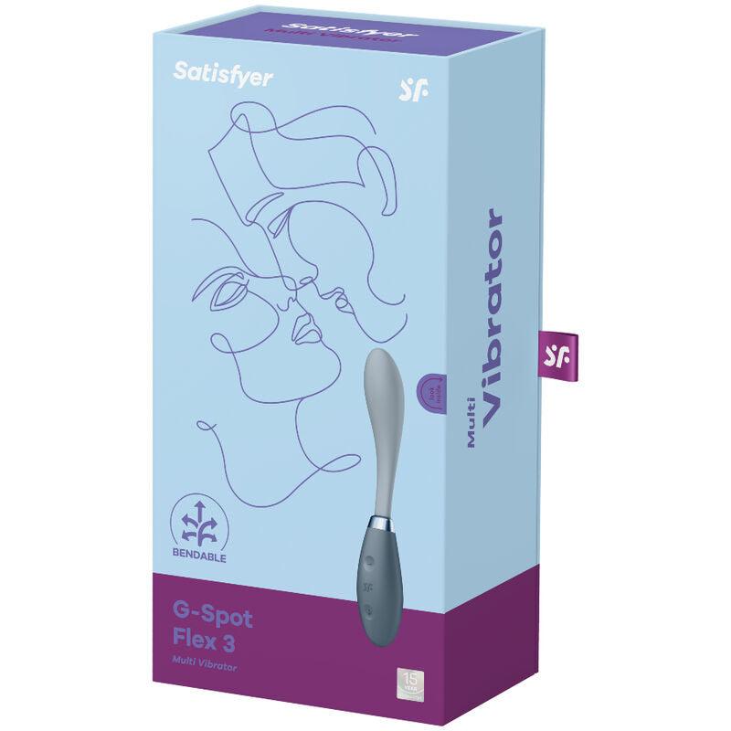 SATISFYER - G-SPOT FLEX 3 MULTI VIBRADOR GRIS - Sensuana.es