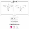 OBSESSIVE - ALABASTRA TANGA CROTCHLESS BLANCO S/M - Sensuana.es