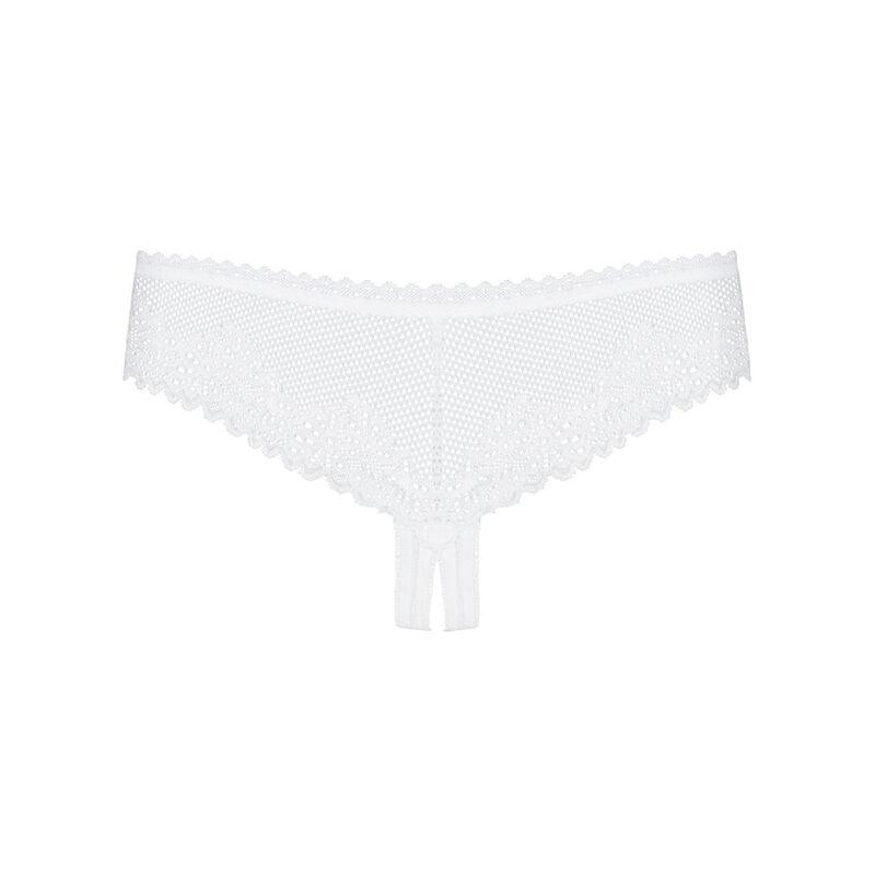 OBSESSIVE - ALABASTRA BRAGA SEXY CROTCHLESS BLANCO L/XL - Sensuana.es