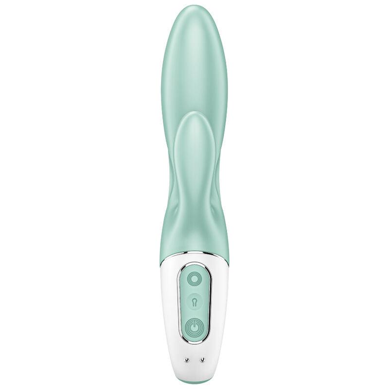 SATISFYER - AIR PUMP BUNNY 5+ APLICATIVO VIBRADOR DE COELHO INFLÁVEL VERDE