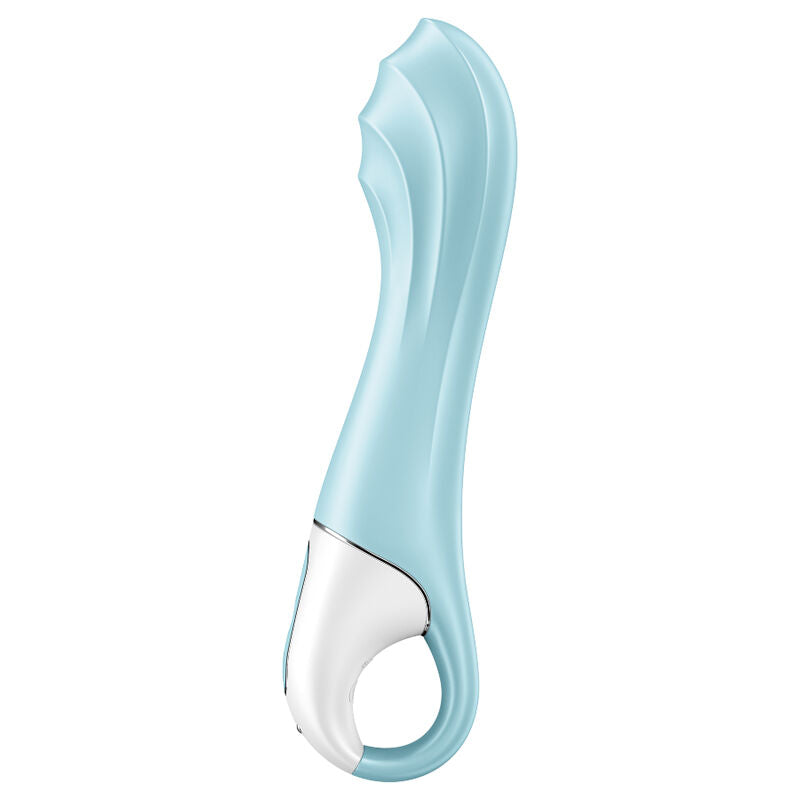 SATISFYER - VIBRADOR DE BOMBA DE AR ​​5+ APLICATIVO VIBRADOR INFLÁVEL G-SPOT AZUL