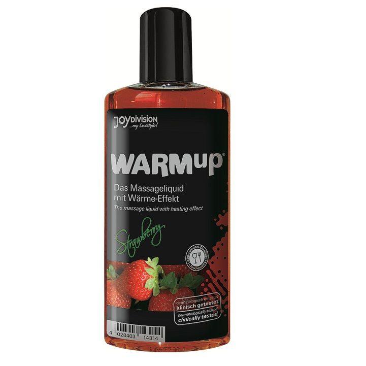 JOYDIVISION WARMUP - ACEITE DE MASAJE EFECTO CALOR FRESA 150ML - Sensuana.es