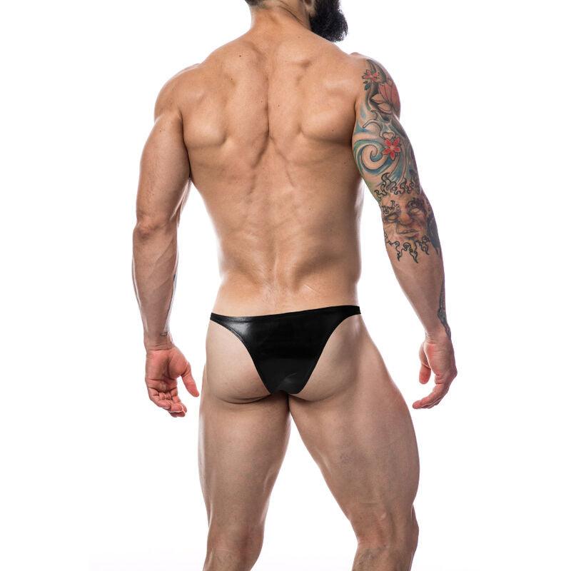 CUT4MEN - BRAZILIAN BRIEF BLACK LEATHER S