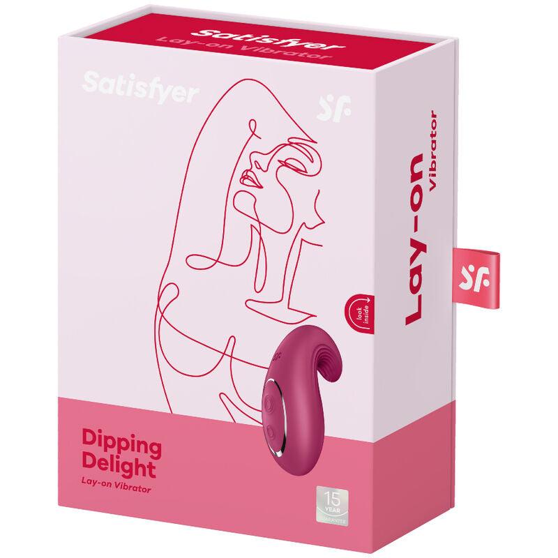 SATISFYER - DIPPING DELIGHT VIBRADOR LAY-ON AZUL - Sensuana.es