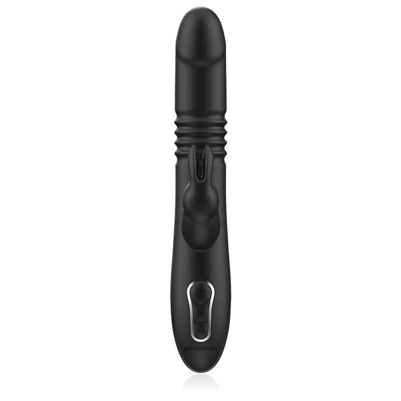 BLACK&SILVER - KENJI VIBRADOR RABBIT UP & DOWN COMPATIBLE CON WATCHME - Sensuana.es