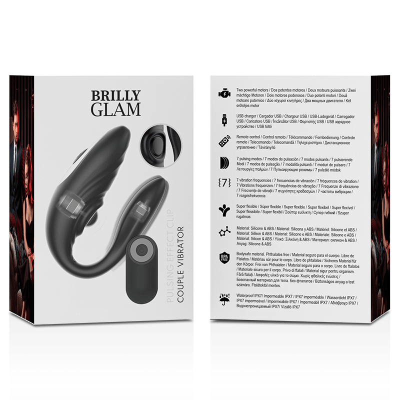 BRILLY GLAM- CONTROLE REMOTO PULSANTE E VIBRATÓRIO DE CASAL