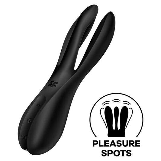 SATISFYER - THREESOME 2 VIBRADOR NEGRO - Sensuana.es