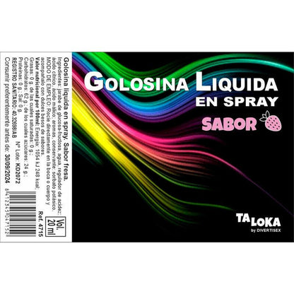 TALOKA - SPRAY GOLOSINA LÍQUIDA FRESA - Sensuana.es