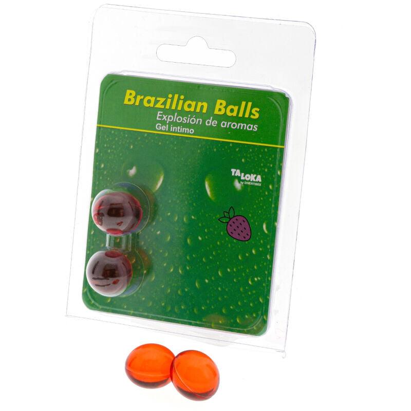 TALOKA - BRAZILIAN BALLS GEL ÍNTIMO FRESA 2 BOLAS - Sensuana.es