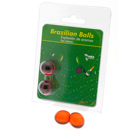 TALOKA - BRAZILIAN BALLS GEL ÍNTIMO FRESAS & CHAMPN 2 BOLAS - Sensuana.es