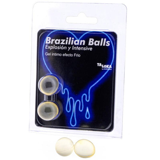 TALOKA - BRAZILIAN BALLS GEL EXCITANTE EFECTO FRIO Y VIBRACIÓN 2 BOLAS - Sensuana.es