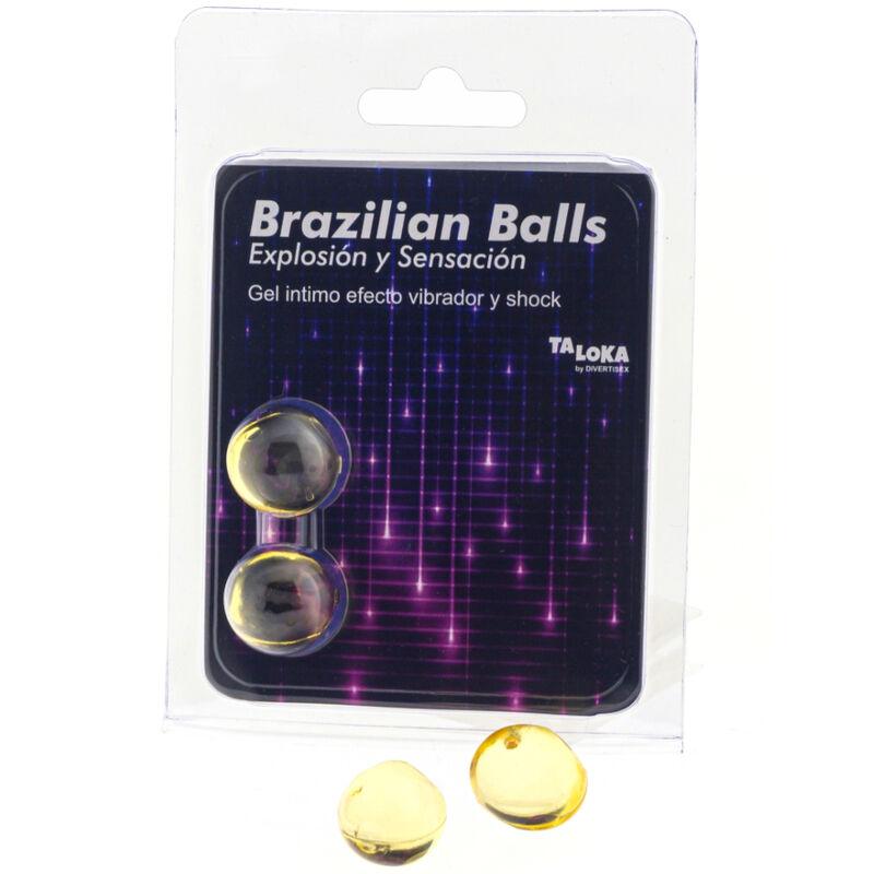 TALOKA - BRAZILIAN BALLS GEL EXCITANTE EFECTO VIBRACIÓN Y SHOCK 2 BOLAS - Sensuana.es