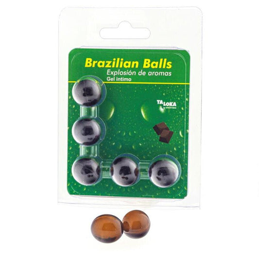 TALOKA - BRAZILIAN BALLS GEL ÍNTIMO CHOCOLATE 5 BOLAS - Sensuana.es