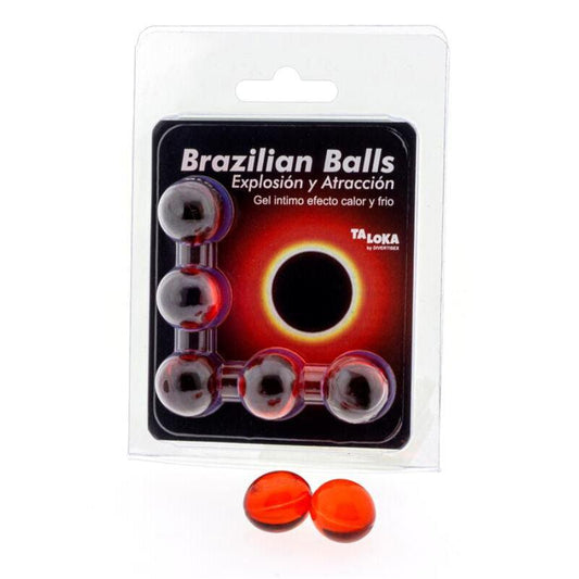 TALOKA - BRAZILIAN BALLS GEL EXCITANTE EFECTO CALOR Y FRÍO 5 BOLAS - Sensuana.es