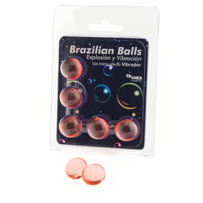 TALOKA - BRAZILIAN BALLS GEL EXCITANTE EFECTO VIBRACIÓN 5 BOLAS - Sensuana.es