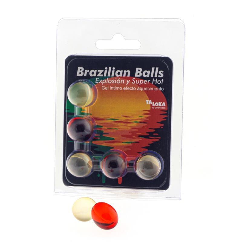 TALOKA - BOLAS BRASILEIRAS GEL EMOCIONANTE SUPER HOT EFFECT 5 BOLAS