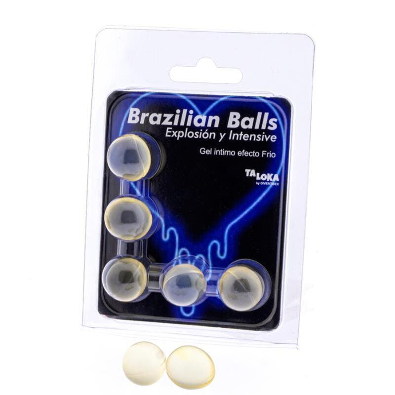 TALOKA - BRAZILIAN BALLS GEL EXCITANTE EFECTO FRIO Y VIBRACIÓN 5 BOLAS - Sensuana.es