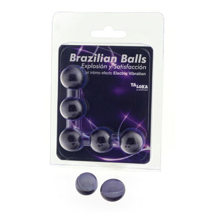 TALOKA - BRAZILIAN BALLS GEL EXCITANTE EFECTO VIBRACIÓN ELÉCTRICA 5 BOLAS - Sensuana.es