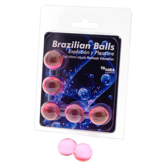 TALOKA - BRAZILIAN BALLS GEL EXCITANTE EFECTO VIBRACIÓN REFRESCANTE 5 BOLAS - Sensuana.es