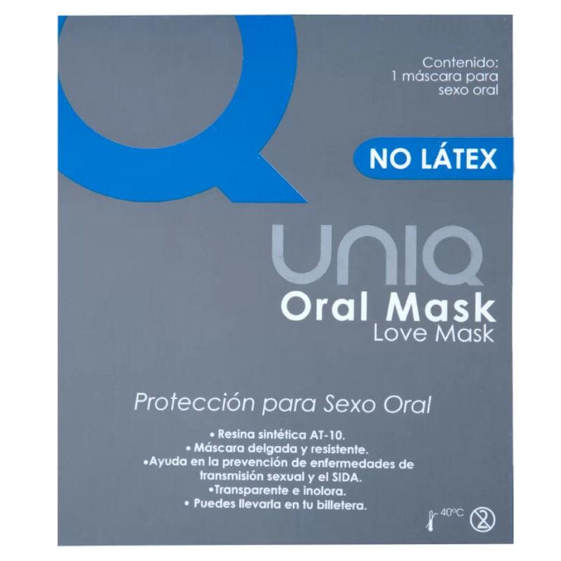 Uniq Oral Mask Sin Látex – 1 Unidad – Protección Innovadora Durante el Sexo Oral, Material AT-10