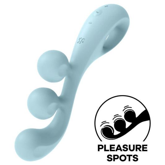 SATISFYER - TRI BALL 2 MULTI VIBRADOR AZUL - Sensuana.es