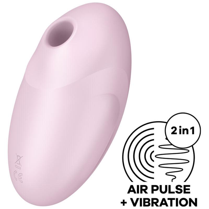 SATISFYER - VULVA LOVER 3 BLACK STIMULATOR AND VIBRATOR