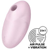 SATISFYER - VULVA LOVER 3 BLACK STIMULATOR AND VIBRATOR