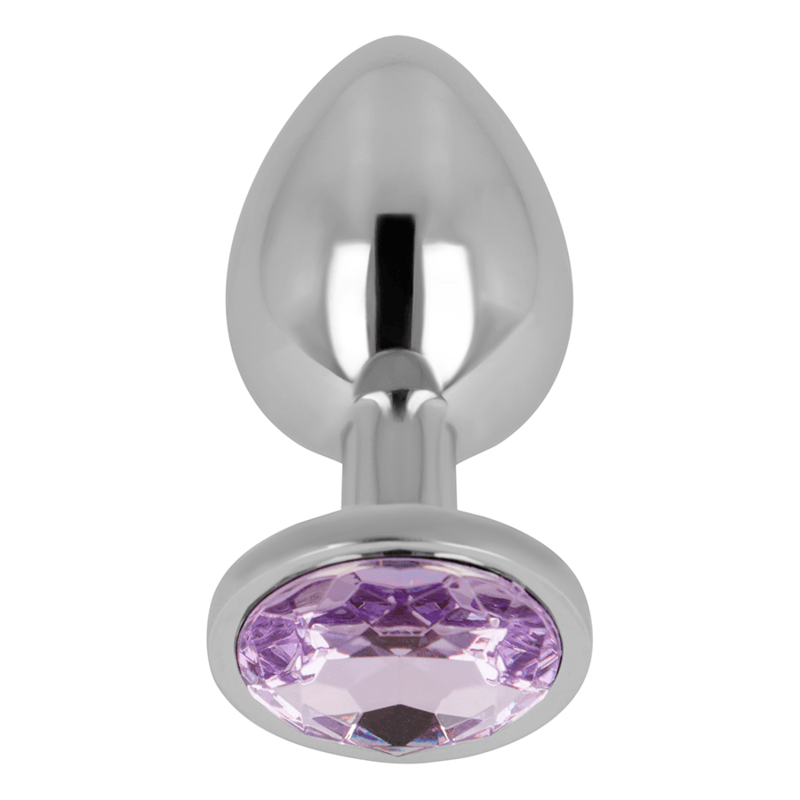 OHMAMA - ANAL PLUG WITH VIOLET CRYSTAL 8 CM