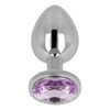 OHMAMA - ANAL PLUG WITH VIOLET CRYSTAL 9 CM