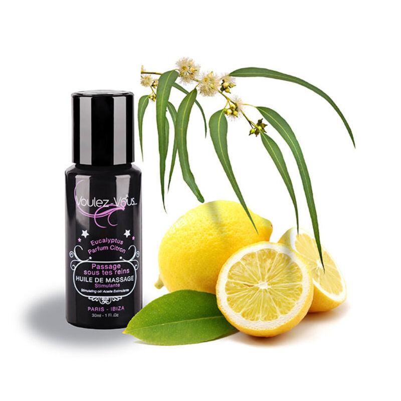 VOULEZ-VOUS - STIMULATING MASSAGE OIL - EUCALYPTUS & LEMON 30 ML