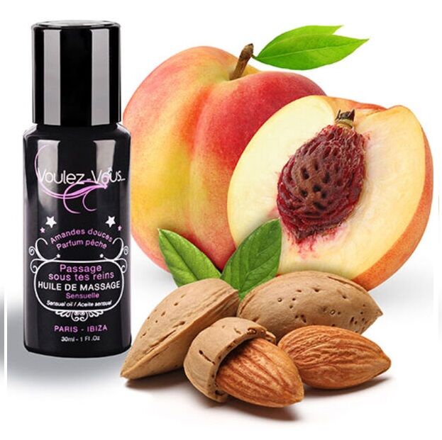 VOULEZ-VOUS - SENSUAL MASSAGE OIL - SWEET ALMOND & PEACH 30 ML