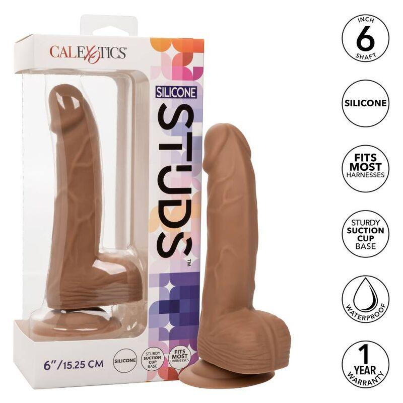 CALEXOTICS - SILICONE STUDS 15.24 CM BROWN - Sensuana.es