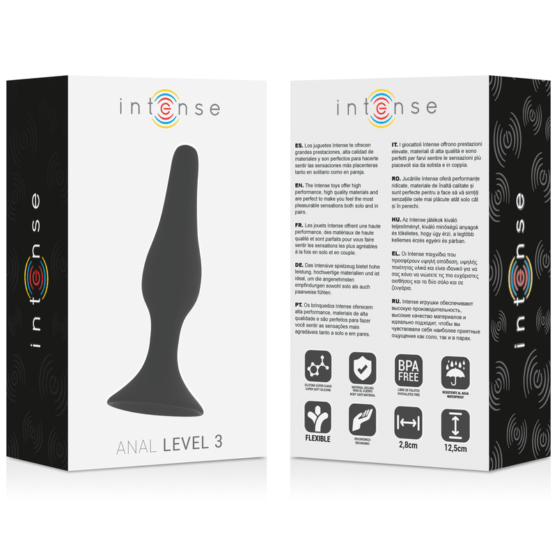 INTENSE - ANAL LEVEL 3 12.5CM NEGRO - Sensuana.es