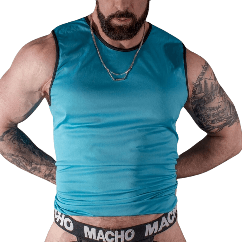 MACHO - CAMISETA AZUL S/M