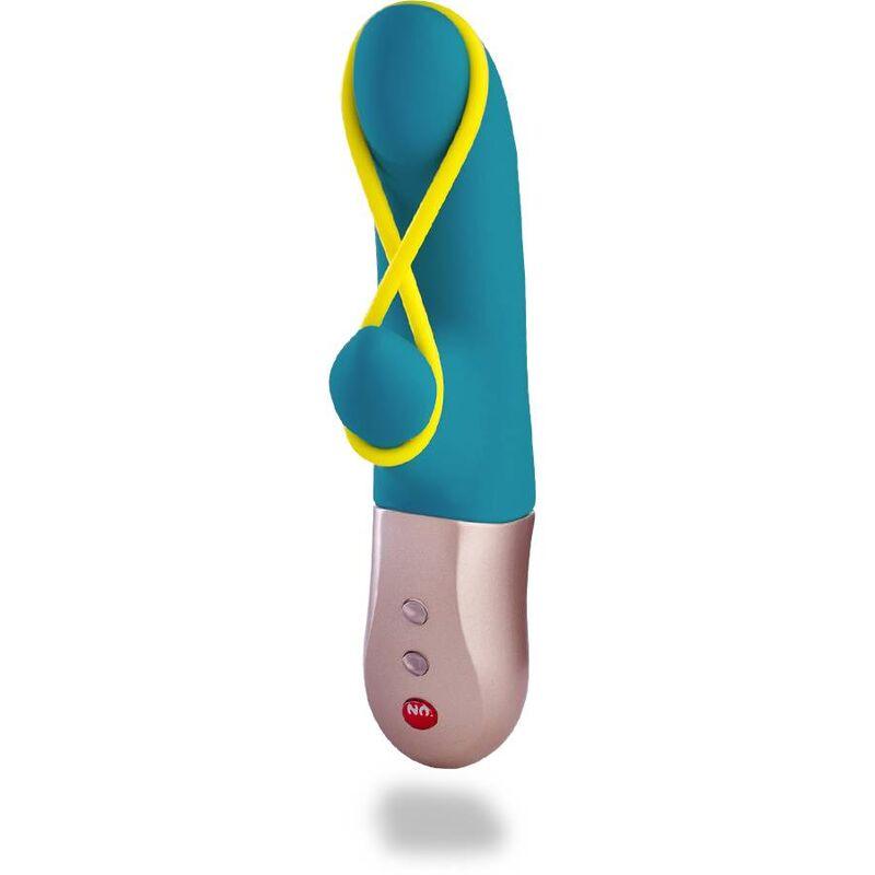 FUN FACTORY - AMORINO MINI VIBRATOR PETROL & NEON YELLOW