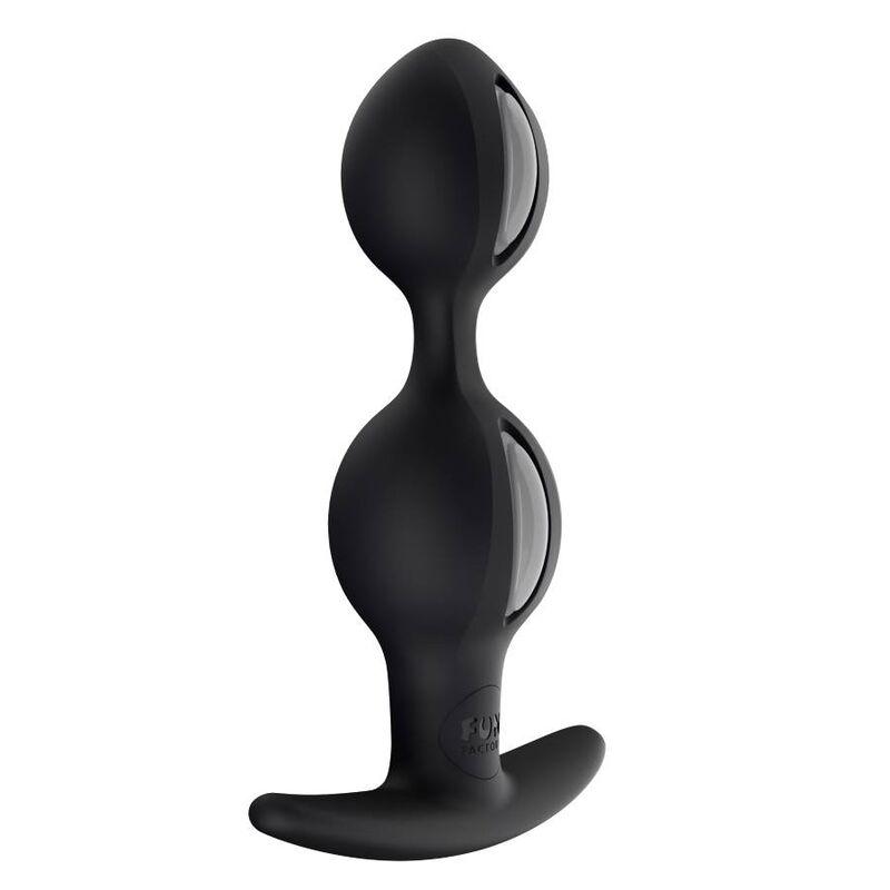 FUN FACTORY - PLUG ANAL B BALLS DUO COM MOVIMENTO CINZA PRETO