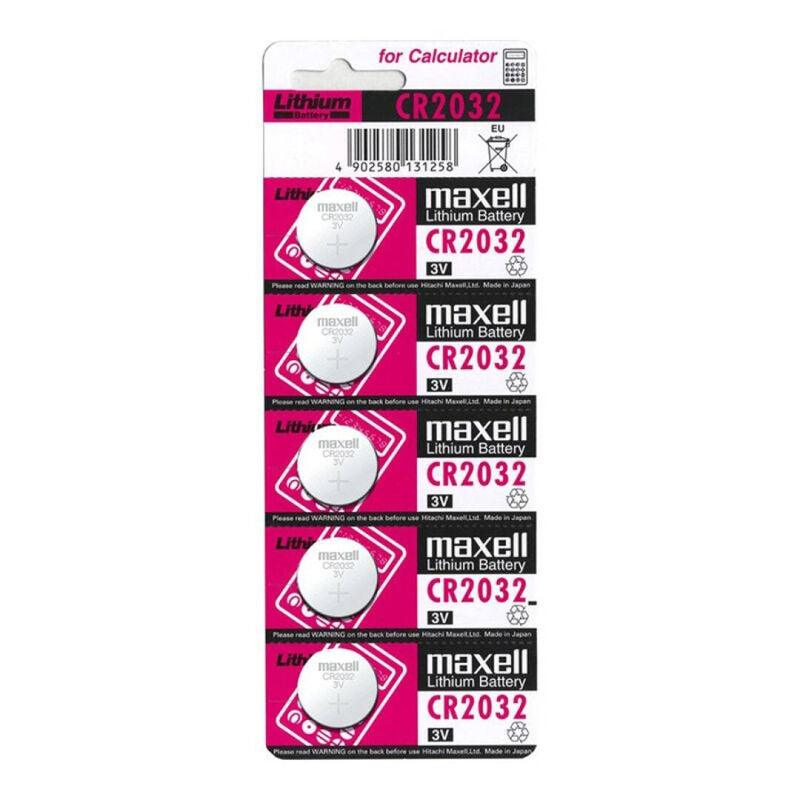 MAXELL - LITHIUM BUTTON BATTERY CR2032 3V BLISTER*5