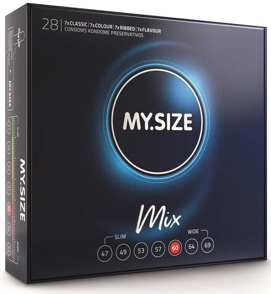 MY SIZE - MIX PRESERVATIVOS 60 MM 28 UNIDADES - Sensuana.es