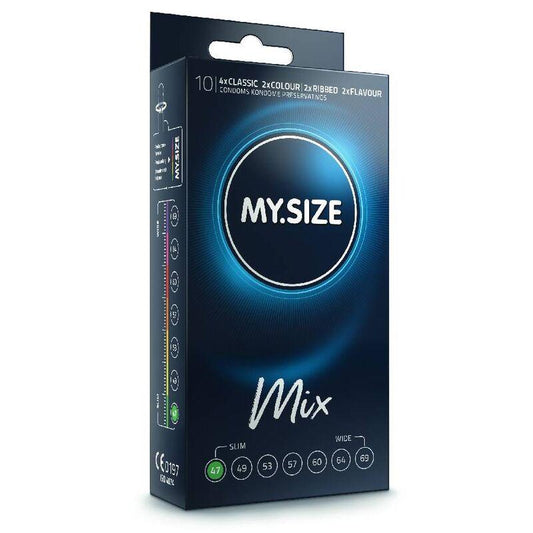 MY SIZE - MIX PRESERVATIVOS 47 MM 10 UNIDADES - Sensuana.es