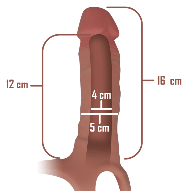 INTENSE - ARNÉS HUECO CON DILDO SILICONA 16 X 3.5 CM - Sensuana.es