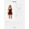 OBSESSIVE - BELLA ROU CHEMISE & TANGA XS/S - Sensuana.es