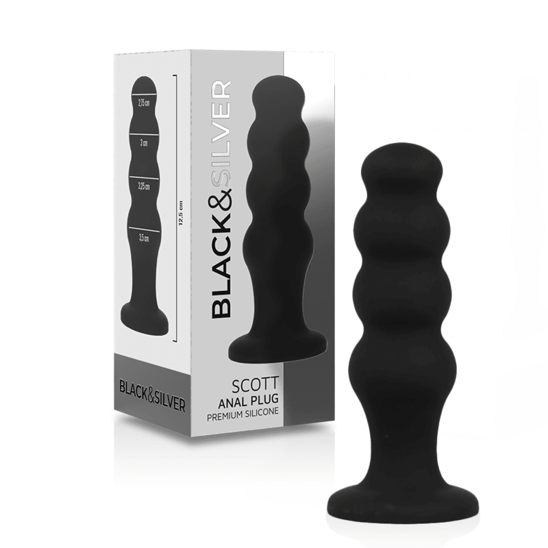 BLACK&SILVER - SCOTT PLUG ANAL SILICONA PREMIUM NEGRO - Sensuana.es