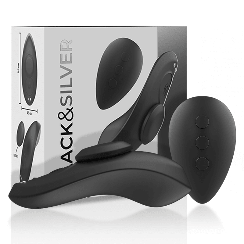 BLACK&SILVER - PRESTON PANTIE MAGNETICO VIBRADOR SILICONA REMOTO - Sensuana.es