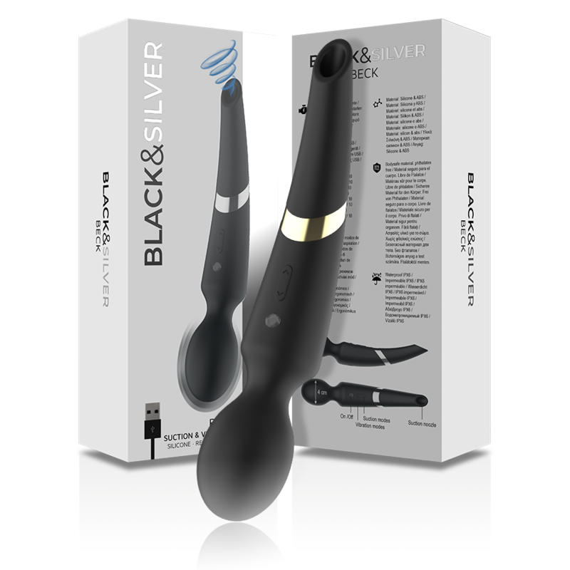 BLACK&SILVER - BECK WAND Y SUCCIONADOR 2 EN 1 SILICONA - Sensuana.es