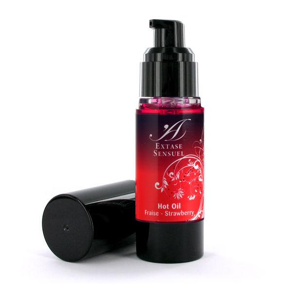 EXTASE SENSUAL - ACEITE ESTIMULANTE CALOR FRESA 30 ML - Sensuana.es