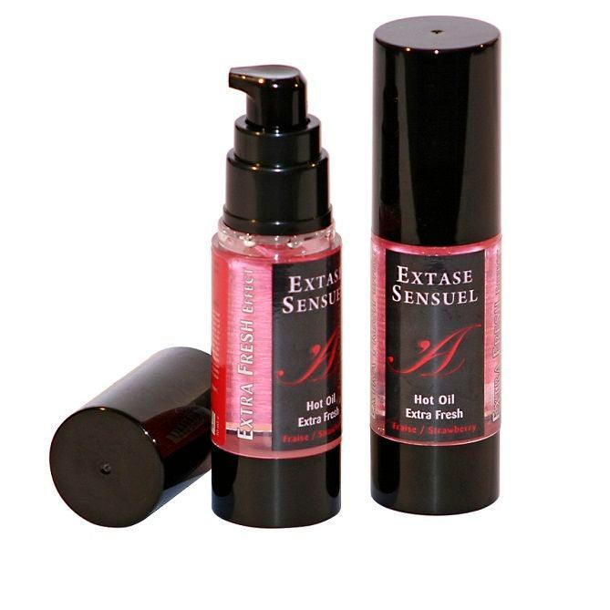 EXTASE SENSUAL - ACEITE MASAJE EFECTO EXTRA FRESH FRESA 30 ML - Sensuana.es