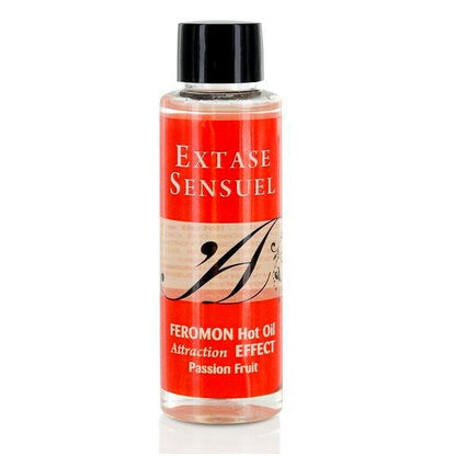 EXTASE SENSUAL - ACEITE MASAJE EFECTO CALOR CON FEROMONAS FRUTA DE LA PASION 100 ML - Sensuana.es